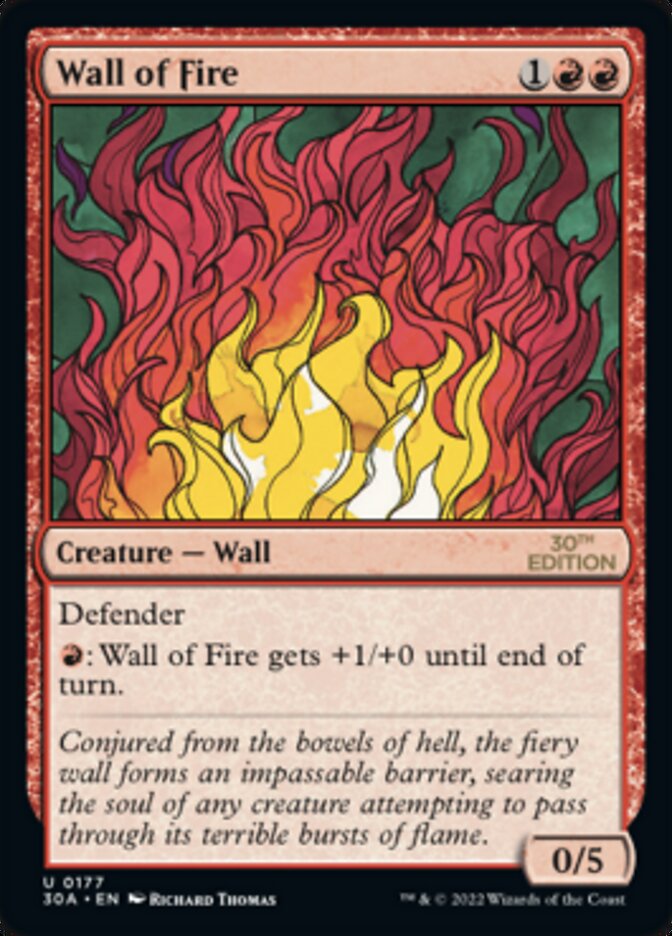 Wall of Fire [30th Anniversary Edition] MTG Single Magic: The Gathering | Red Claw Gaming