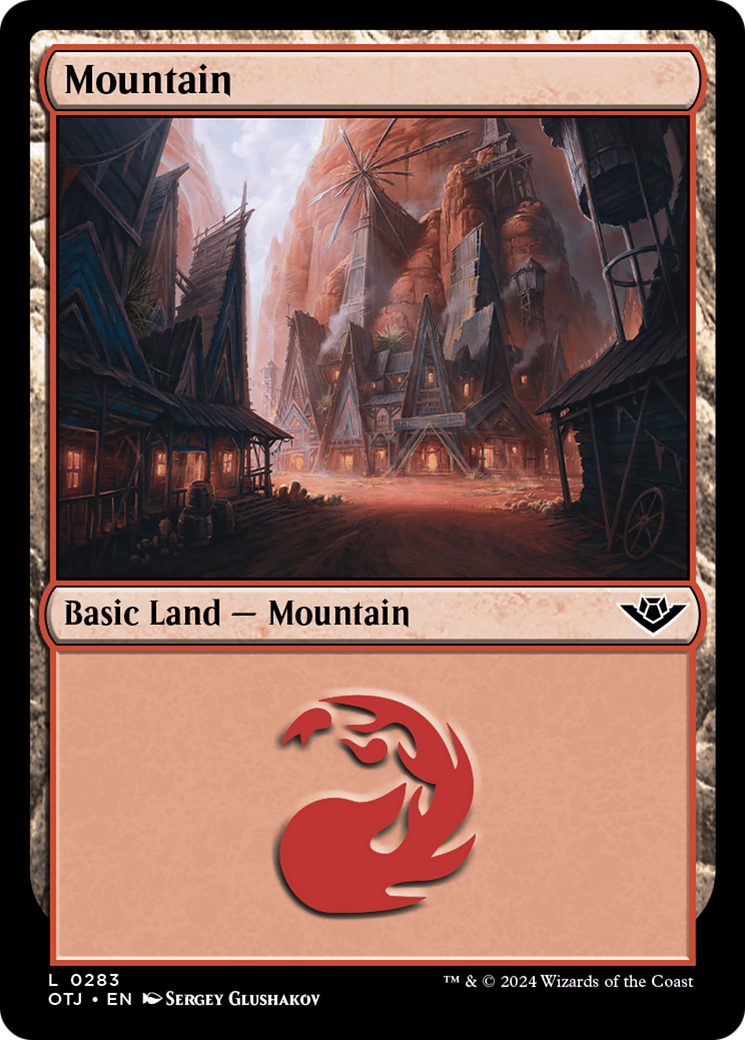 Mountain (0283) [Outlaws of Thunder Junction] MTG Single Magic: The Gathering | Red Claw Gaming