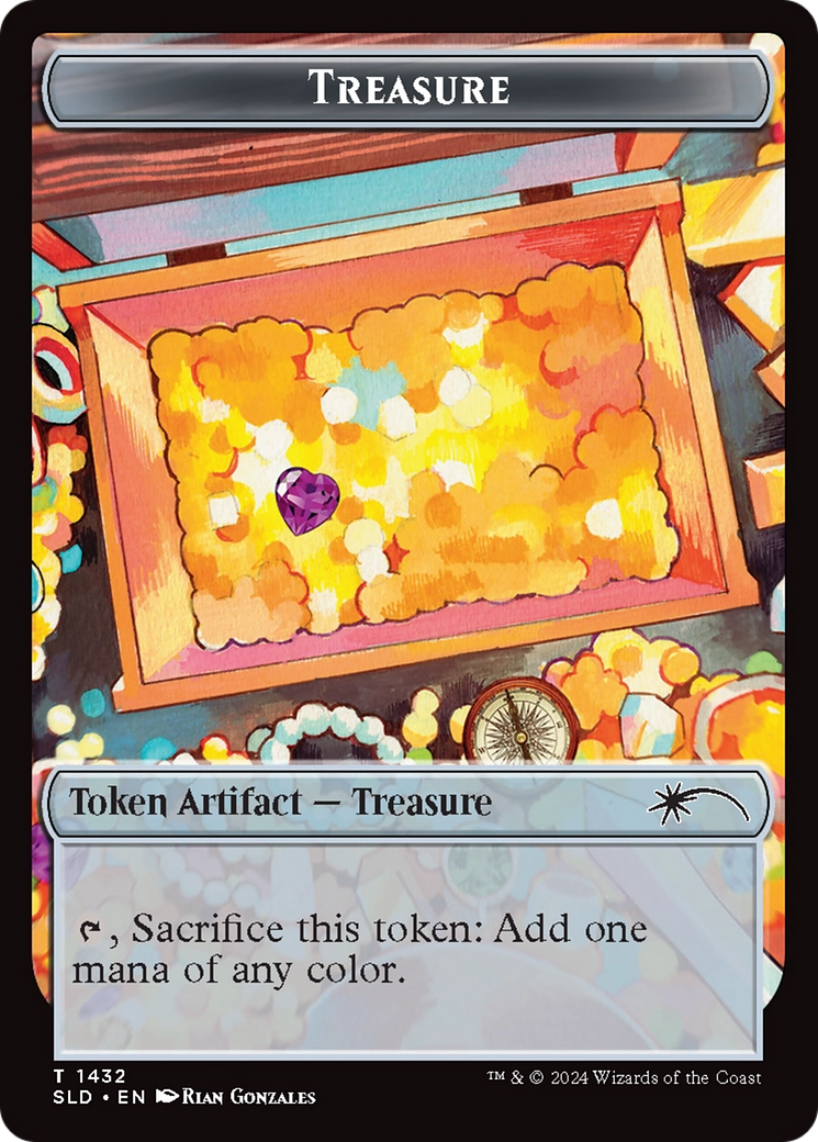 Treasure Token (1432) (Rainbow Foil) [Secret Lair Drop Series] MTG Single Magic: The Gathering | Red Claw Gaming