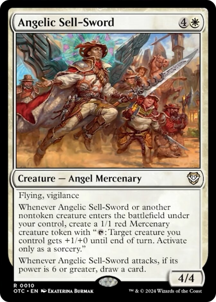 Angelic Sell-Sword [Outlaws of Thunder Junction Commander] MTG Single Magic: The Gathering | Red Claw Gaming