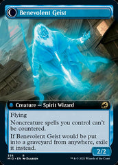 Malevolent Hermit // Benevolent Geist (Extended Art) [Innistrad: Midnight Hunt] MTG Single Magic: The Gathering | Red Claw Gaming