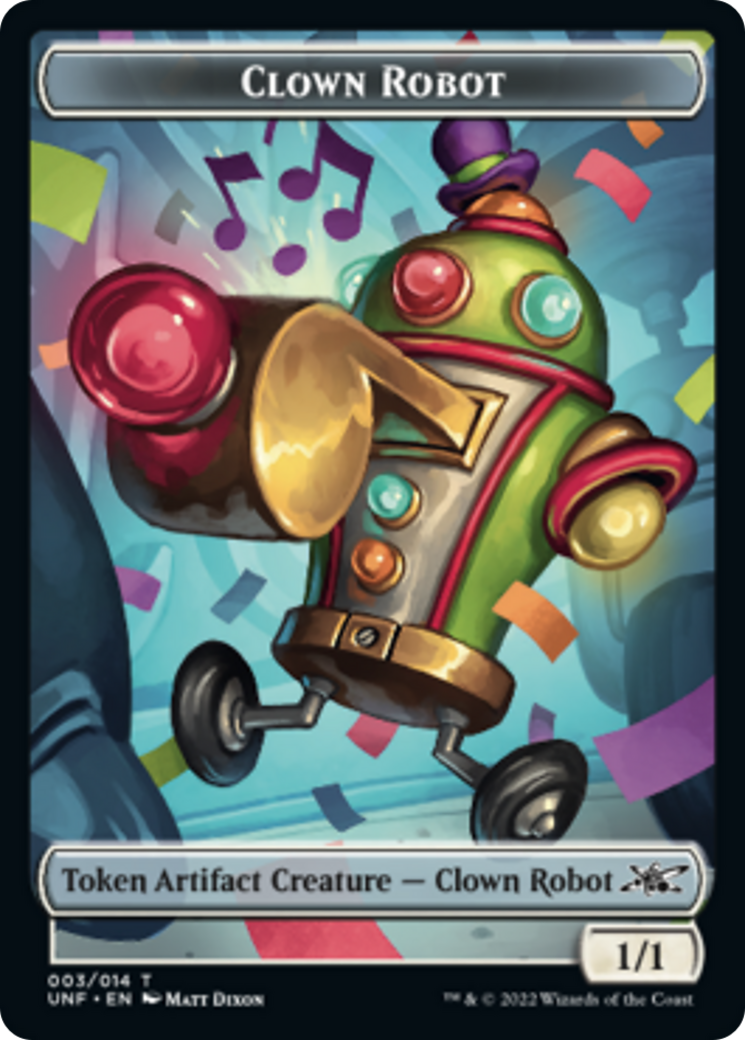 Clown Robot (003) // Treasure (013) Double-Sided Token [Unfinity Tokens] MTG Single Magic: The Gathering | Red Claw Gaming
