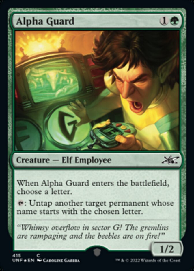 Alpha Guard (Galaxy Foil) [Unfinity] MTG Single Magic: The Gathering    | Red Claw Gaming