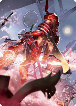 Peerless Samurai Art Card [Kamigawa: Neon Dynasty Art Series] MTG Single Magic: The Gathering | Red Claw Gaming