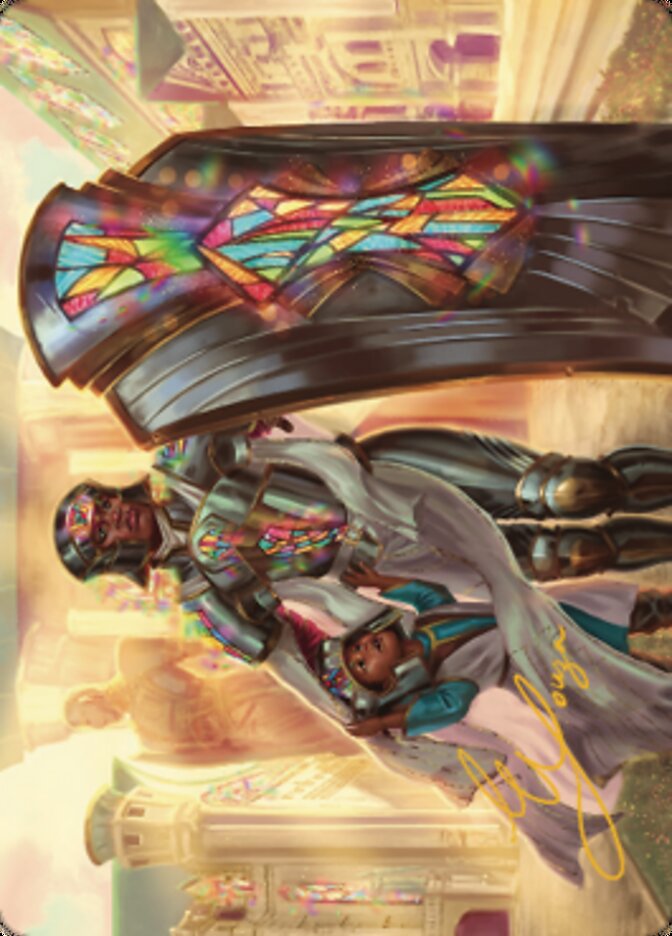 Guardian of New Benalia Art Card (Gold-Stamped Signature) [Dominaria United Art Series] MTG Single Magic: The Gathering | Red Claw Gaming
