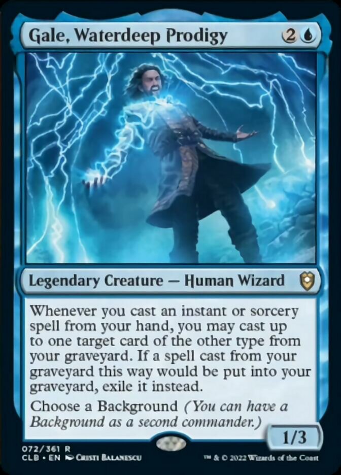 Gale, Waterdeep Prodigy [Commander Legends: Battle for Baldur's Gate] MTG Single Magic: The Gathering | Red Claw Gaming