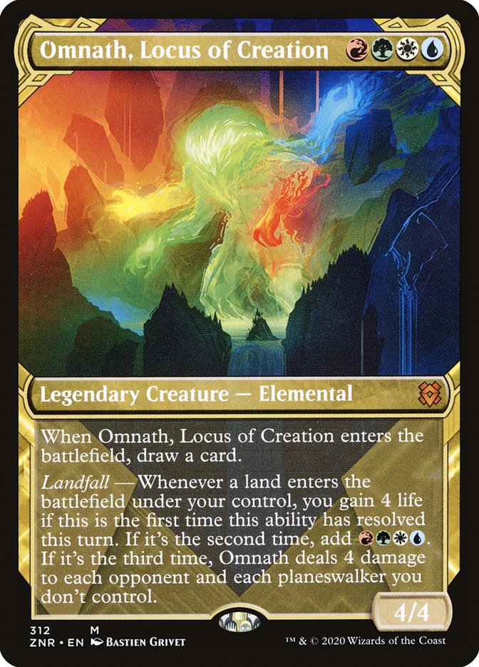 Omnath, Locus of Creation (Showcase) [Zendikar Rising] MTG Single Magic: The Gathering | Red Claw Gaming
