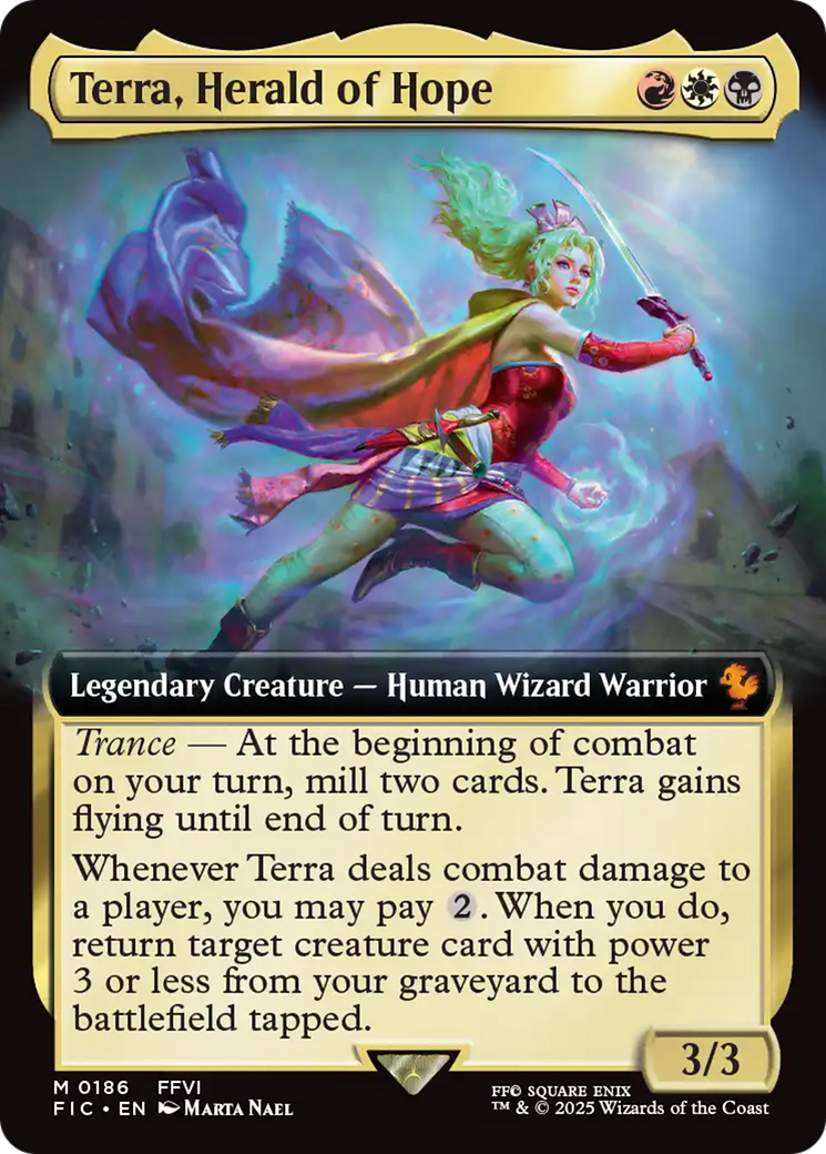 Terra, Herald of Hope (Extended Art) [FINAL FANTASY Commander] MTG Single Magic: The Gathering | Red Claw Gaming