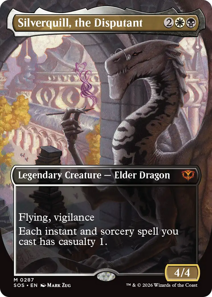 Silverquill, the Disputant (Borderless) [Secrets of Strixhaven] MTG Single Magic: The Gathering | Red Claw Gaming