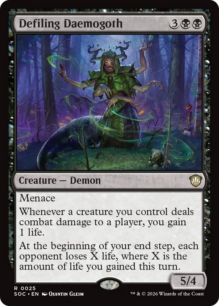 Defiling Daemogoth [Secrets of Strixhaven Commander] MTG Single Magic: The Gathering | Red Claw Gaming