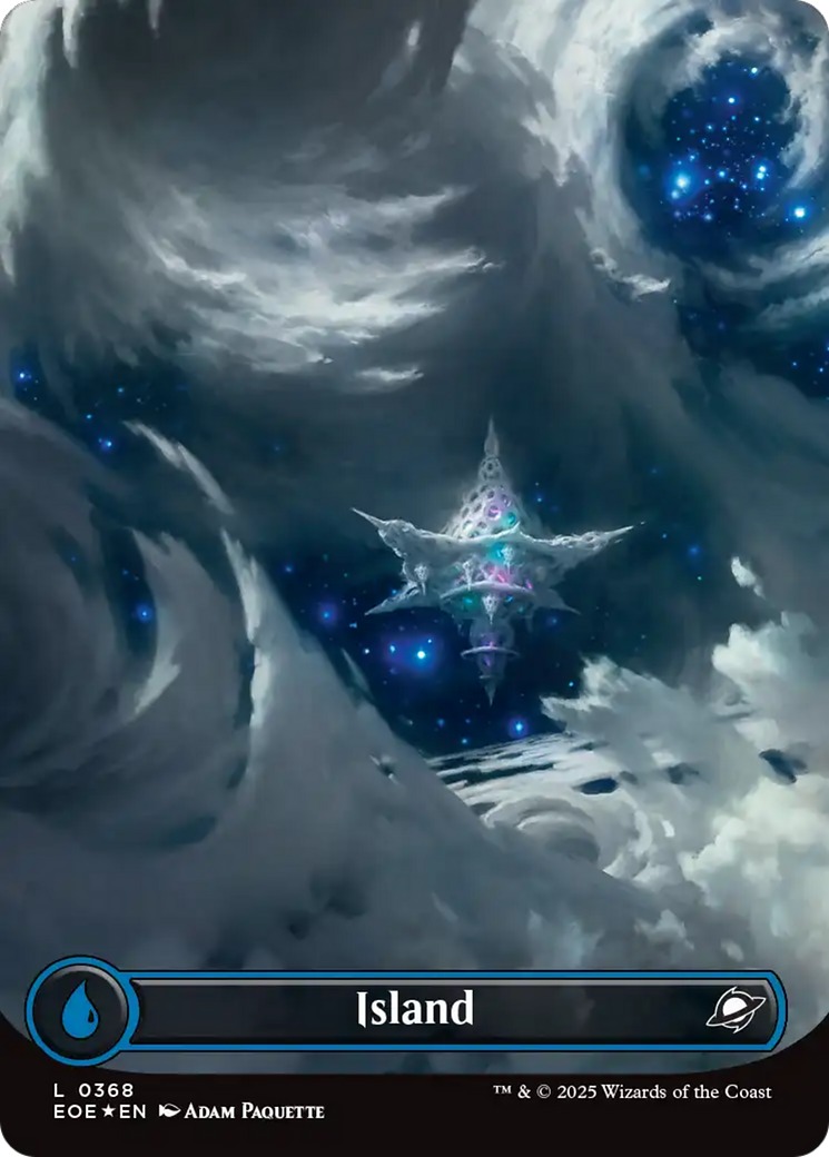 Island (0368) (Borderless) (Galaxy Foil) [Edge of Eternities] MTG Single Magic: The Gathering | Red Claw Gaming