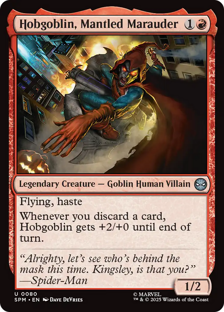 Hobgoblin, Mantled Marauder [Marvel's Spider-Man] MTG Single Magic: The Gathering | Red Claw Gaming