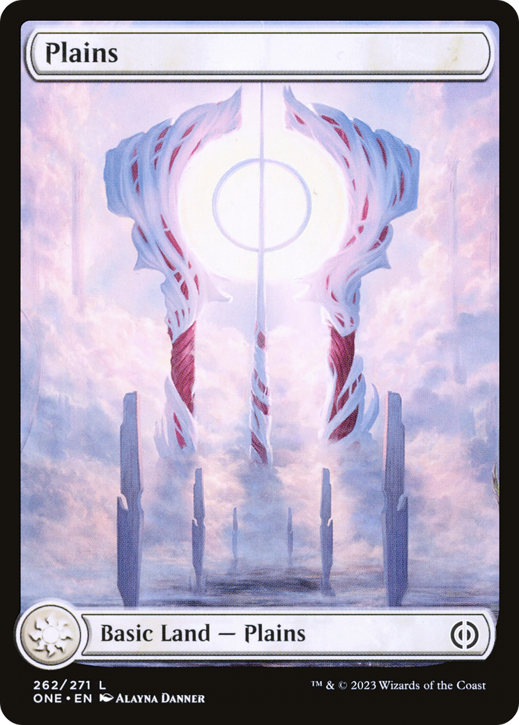 Plains (262) (Full-Art) [Phyrexia: All Will Be One] MTG Single Magic: The Gathering | Red Claw Gaming