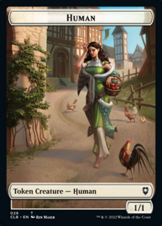 Spider // Human Double-Sided Token [Commander Legends: Battle for Baldur's Gate Tokens] MTG Single Magic: The Gathering | Red Claw Gaming