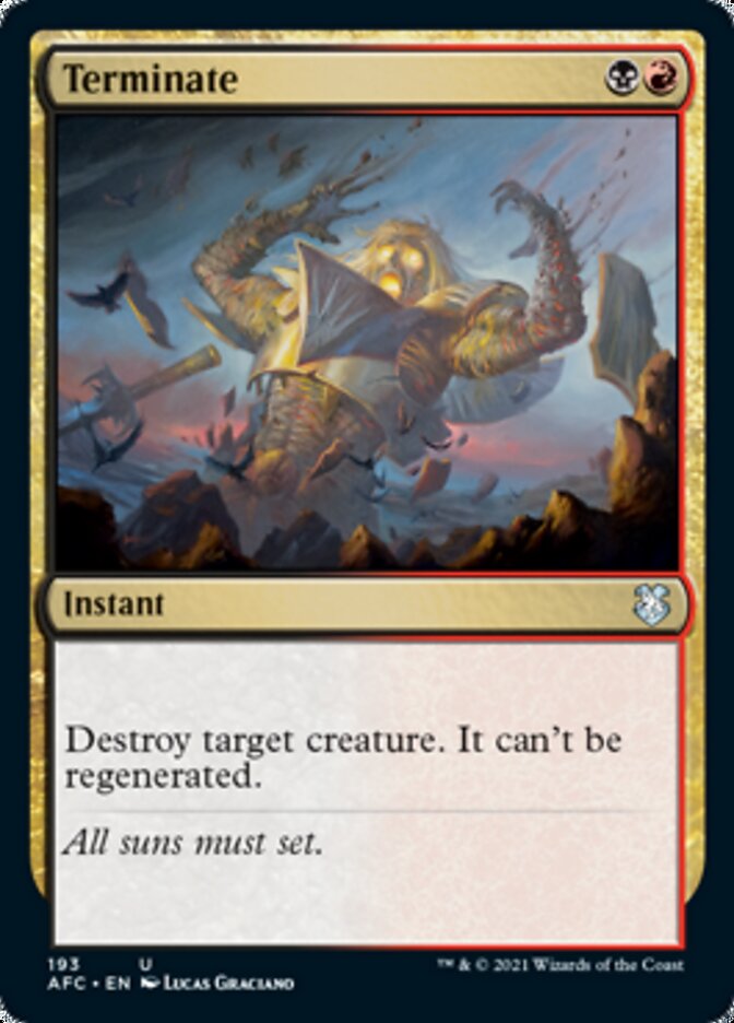 Terminate [Dungeons & Dragons: Adventures in the Forgotten Realms Commander] MTG Single Magic: The Gathering | Red Claw Gaming