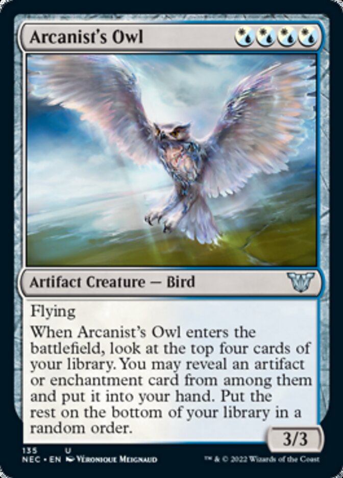 Arcanist's Owl [Kamigawa: Neon Dynasty Commander] MTG Single Magic: The Gathering | Red Claw Gaming