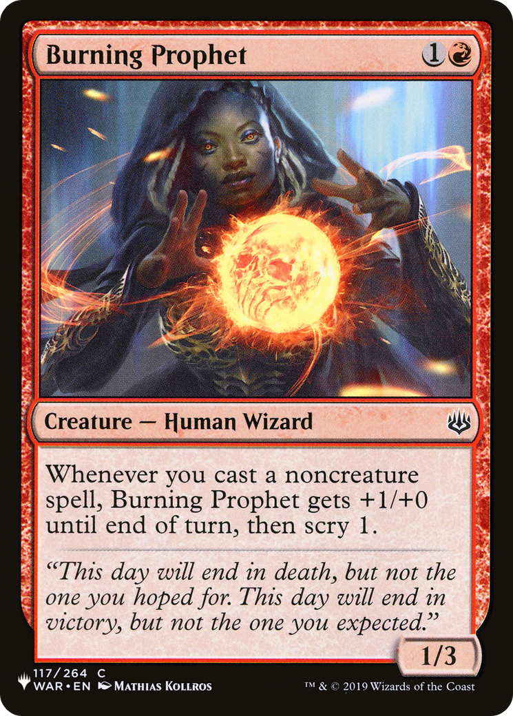 Burning Prophet [The List] MTG Single Magic: The Gathering | Red Claw Gaming