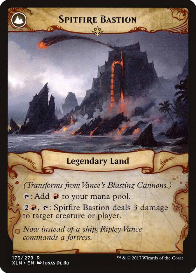 Vance's Blasting Cannons // Spitfire Bastion [Ixalan] MTG Single Magic: The Gathering | Red Claw Gaming