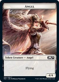 Angel // Saproling Double-Sided Token [Core Set 2021 Tokens] MTG Single Magic: The Gathering | Red Claw Gaming