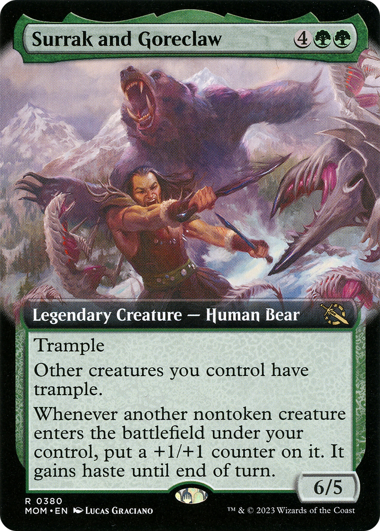 Surrak and Goreclaw (Extended Art) [March of the Machine] MTG Single Magic: The Gathering    | Red Claw Gaming