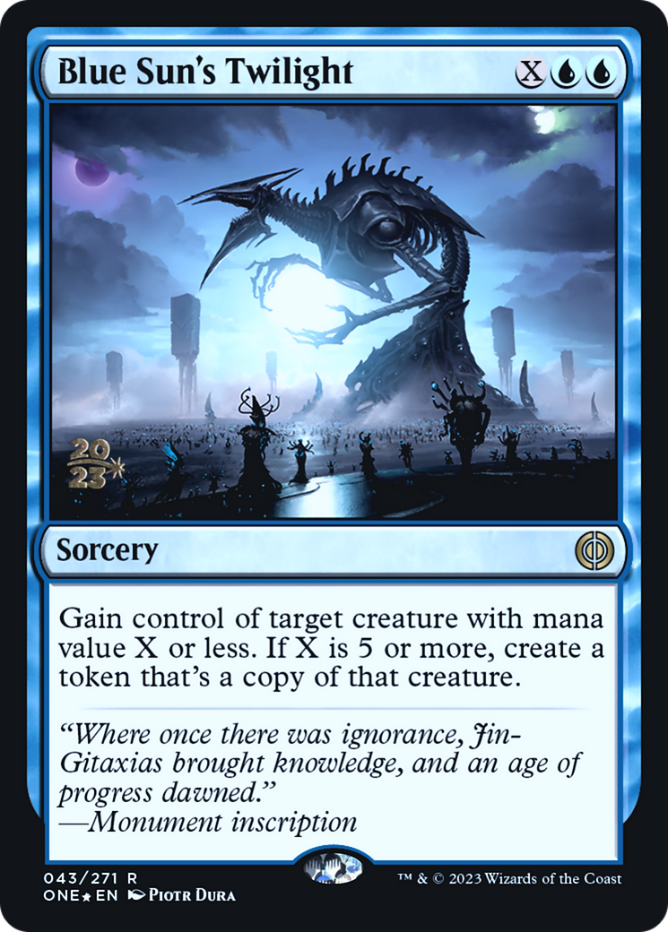 Blue Sun's Twilight [Phyrexia: All Will Be One Prerelease Promos] MTG Single Magic: The Gathering | Red Claw Gaming