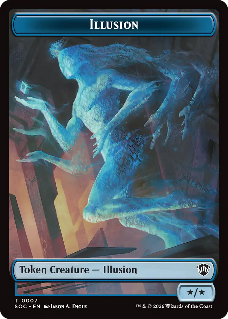 Spirit (0006) // Illusion Double-Sided Token [Secrets of Strixhaven Commander Tokens] MTG Single Magic: The Gathering | Red Claw Gaming