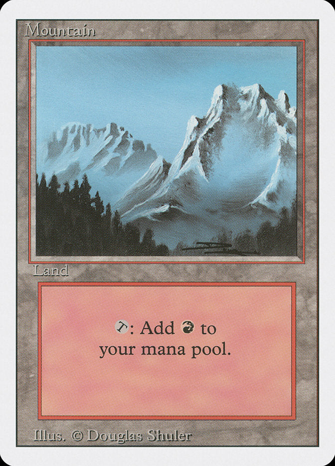 Mountain (Snow Top / Highest Point on Right) [Revised Edition] MTG Single Magic: The Gathering | Red Claw Gaming