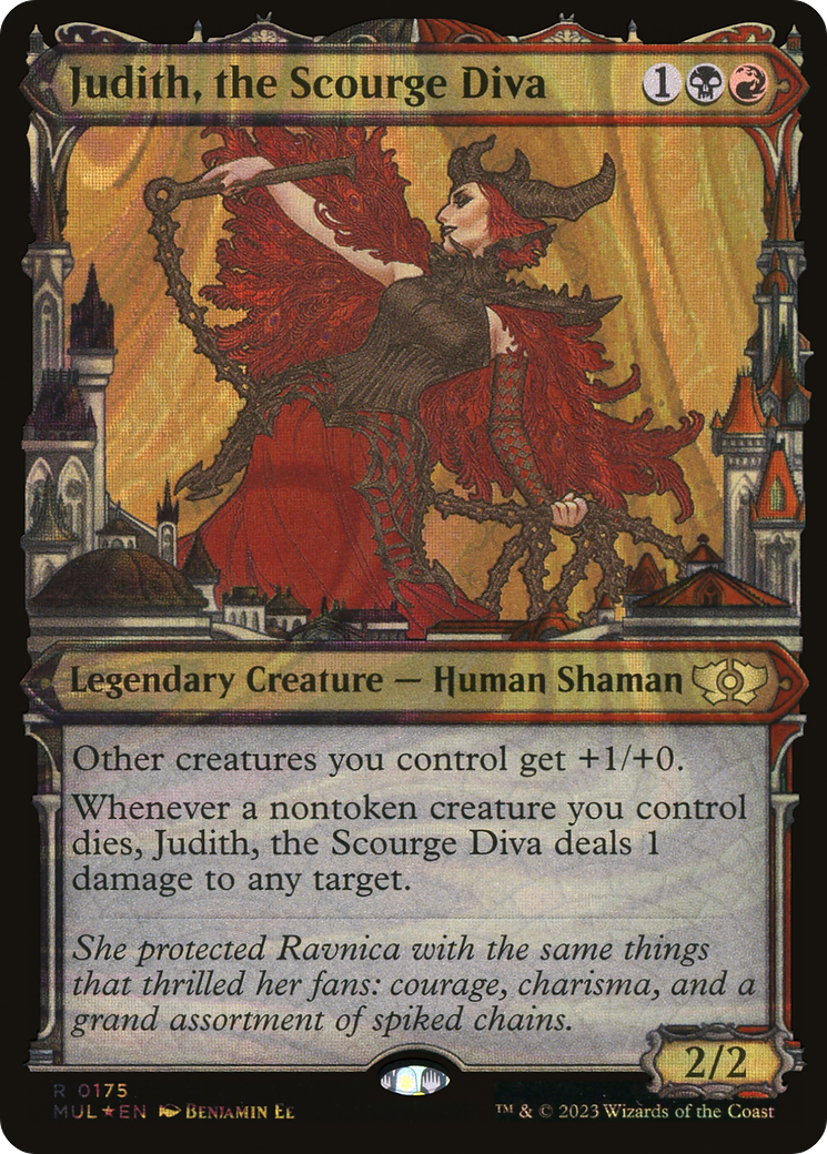 Judith, the Scourge Diva (Halo Foil) [Multiverse Legends] MTG Single Magic: The Gathering | Red Claw Gaming