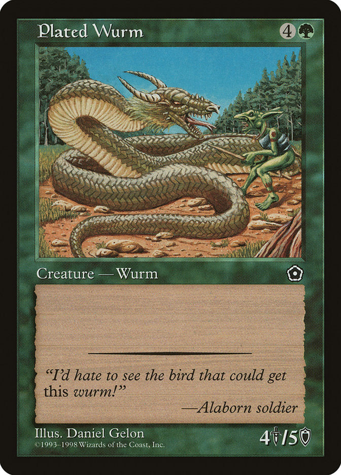 Plated Wurm [Portal Second Age] MTG Single Magic: The Gathering | Red Claw Gaming