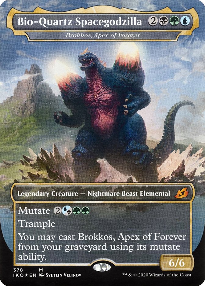 Brokkos, Apex of Forever - Bio-Quartz Spacegodzilla (Godzilla Series) [Ikoria: Lair of Behemoths] MTG Single Magic: The Gathering | Red Claw Gaming