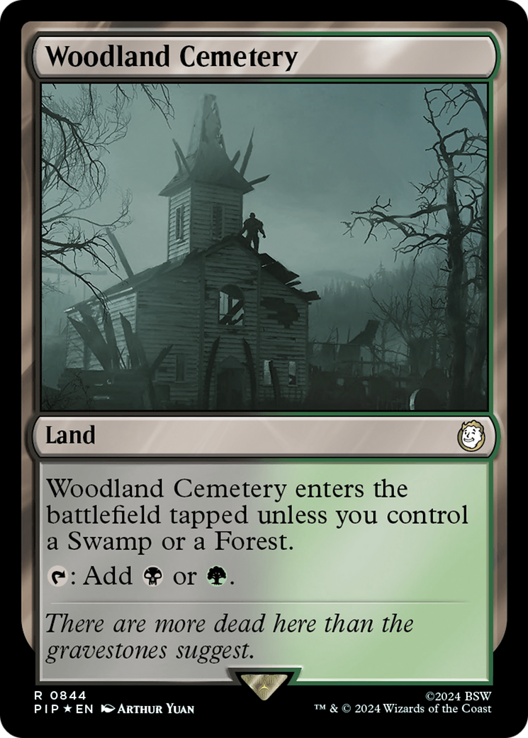 Woodland Cemetery (Surge Foil) [Fallout] MTG Single Magic: The Gathering | Red Claw Gaming