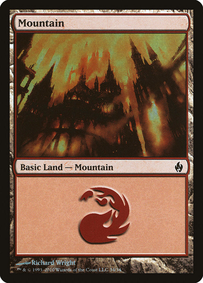 Mountain (34) [Premium Deck Series: Fire and Lightning] MTG Single Magic: The Gathering | Red Claw Gaming