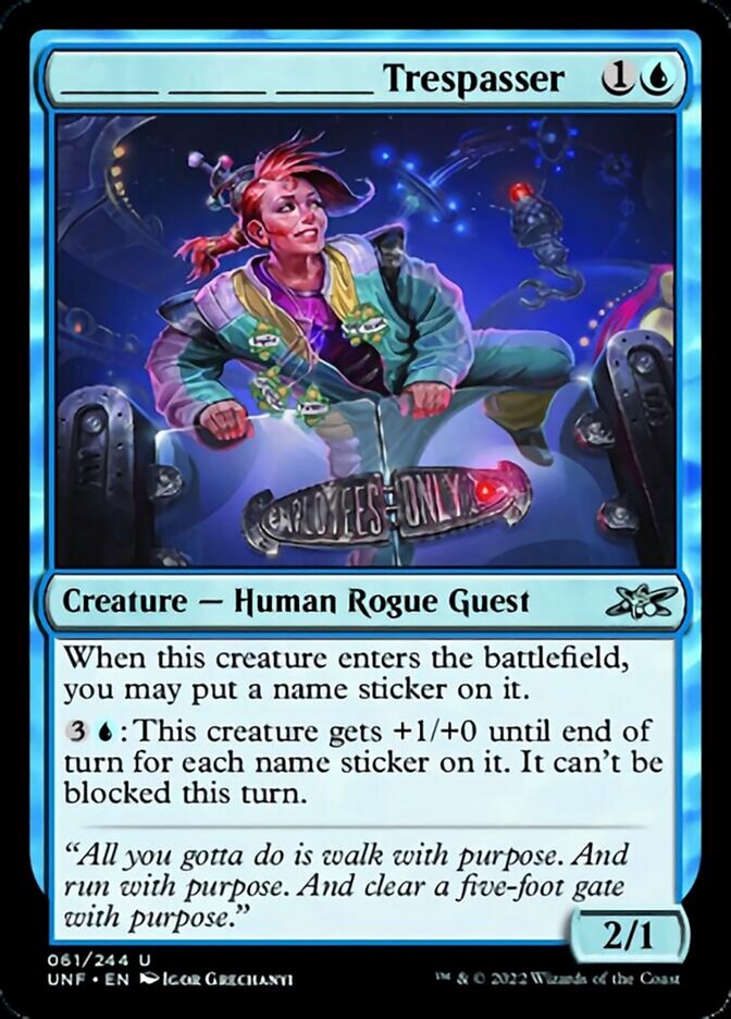 ______ ______ ______ Trespasser [Unfinity] MTG Single Magic: The Gathering    | Red Claw Gaming