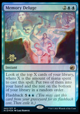Memory Deluge [Innistrad: Midnight Hunt Prerelease Promos] MTG Single Magic: The Gathering | Red Claw Gaming