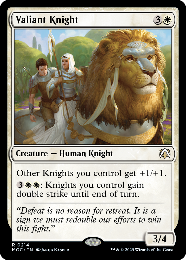 Valiant Knight [March of the Machine Commander] MTG Single Magic: The Gathering | Red Claw Gaming