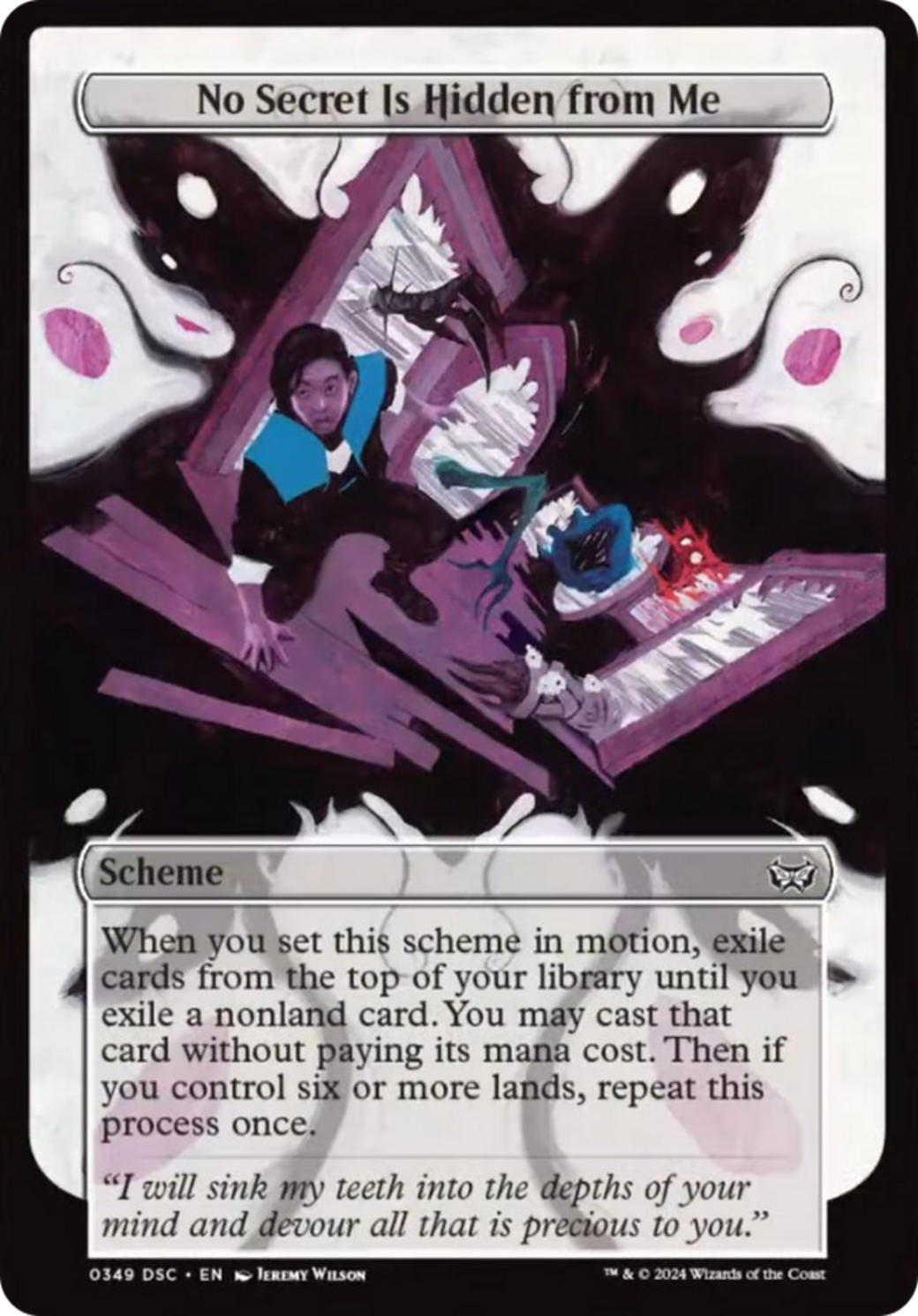 No Secret Is Hidden from Me (Full Art) [Duskmourn: Archenemy] MTG Single Magic: The Gathering | Red Claw Gaming