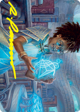 Zimone, Quandrix Prodigy Art Card (Gold-Stamped Signature) [Strixhaven: School of Mages Art Series] MTG Single Magic: The Gathering | Red Claw Gaming