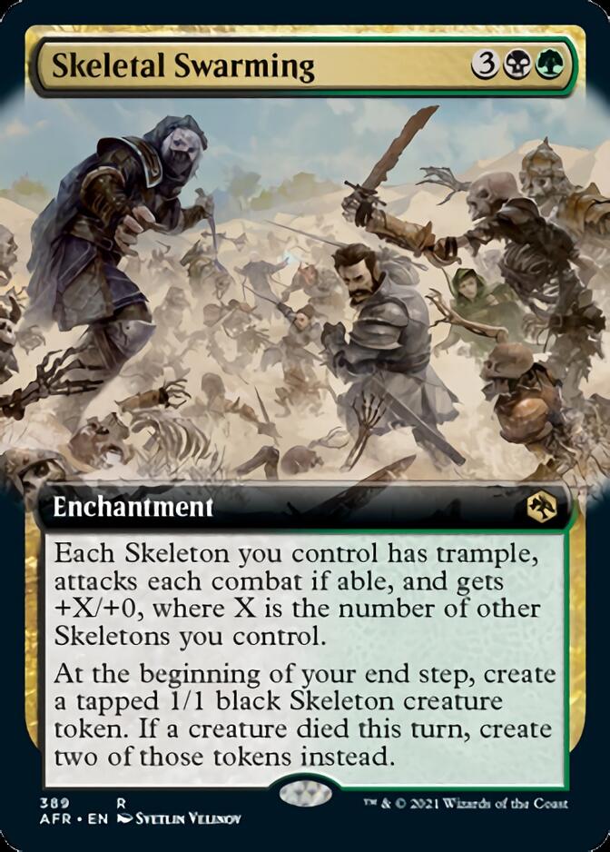Skeletal Swarming (Extended Art) [Dungeons & Dragons: Adventures in the Forgotten Realms] MTG Single Magic: The Gathering | Red Claw Gaming