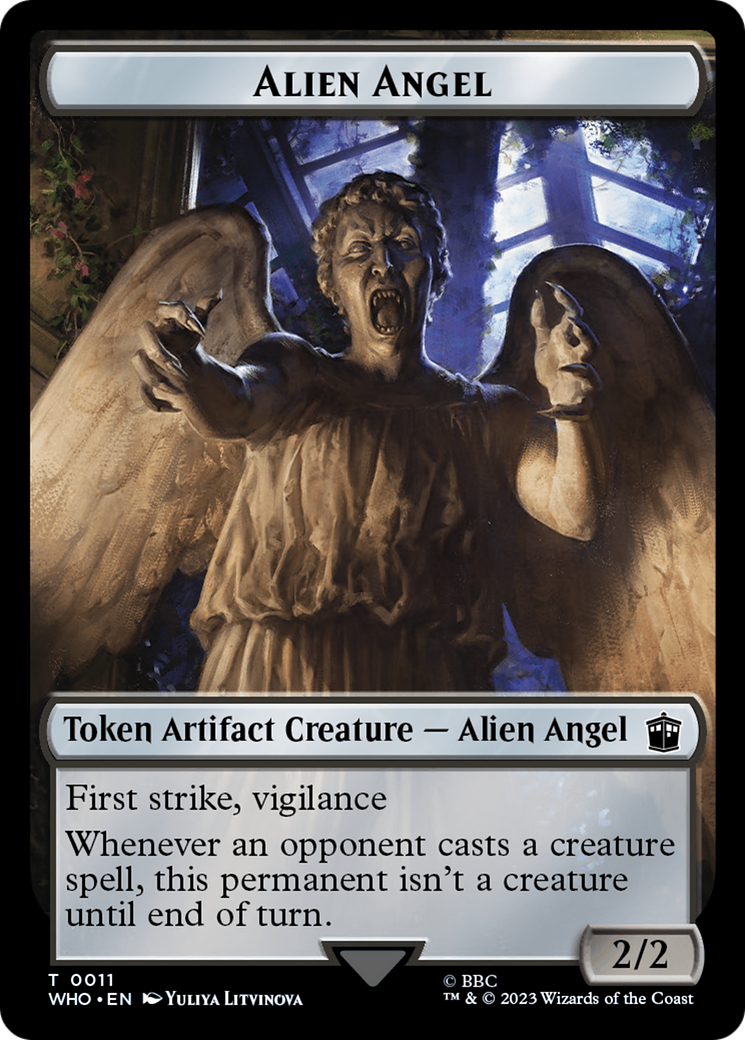 Alien Angel // Alien Insect Double-Sided Token [Doctor Who Tokens] MTG Single Magic: The Gathering | Red Claw Gaming