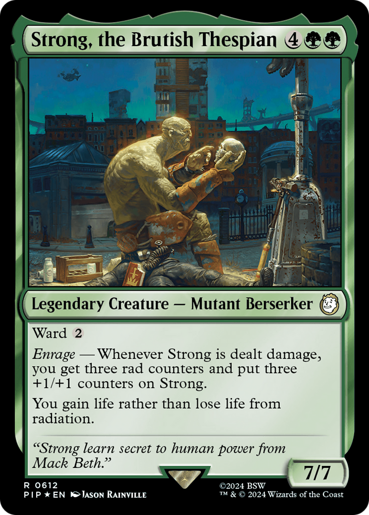 Strong, the Brutish Thespian (Surge Foil) [Fallout] MTG Single Magic: The Gathering    | Red Claw Gaming