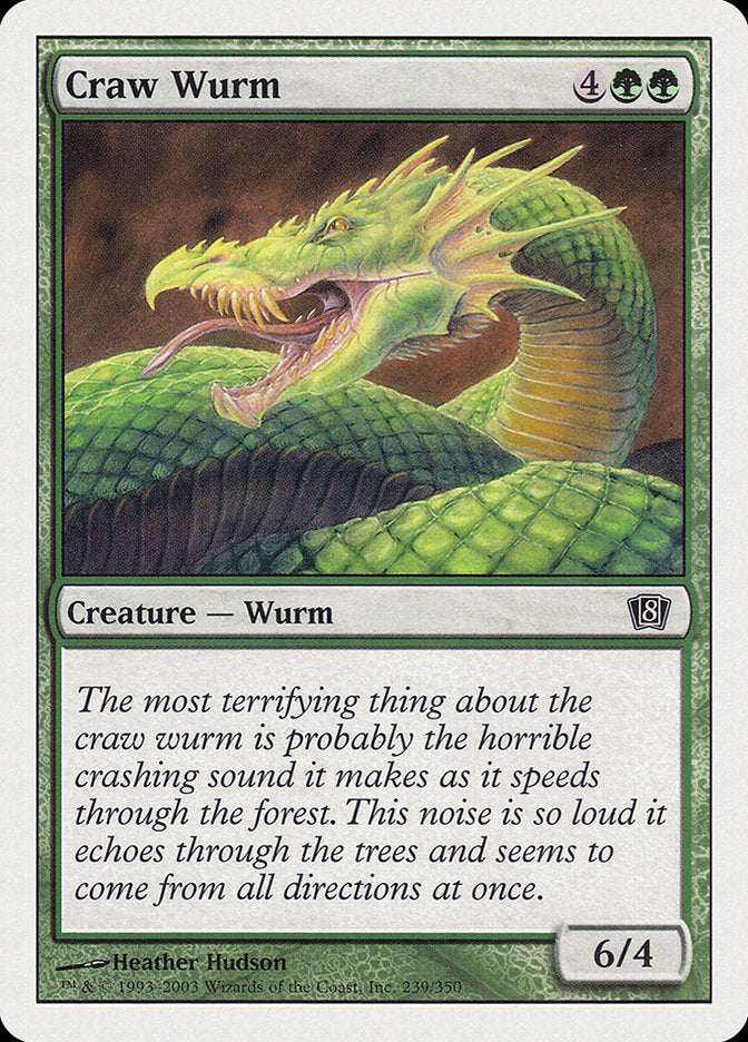 Craw Wurm [Eighth Edition] MTG Single Magic: The Gathering | Red Claw Gaming