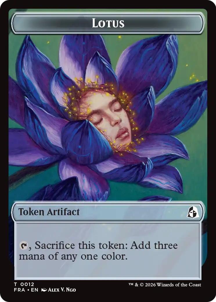 Dragon // Lotus Double-Sided Token [Reality Fracture Tokens] | Red Claw Gaming