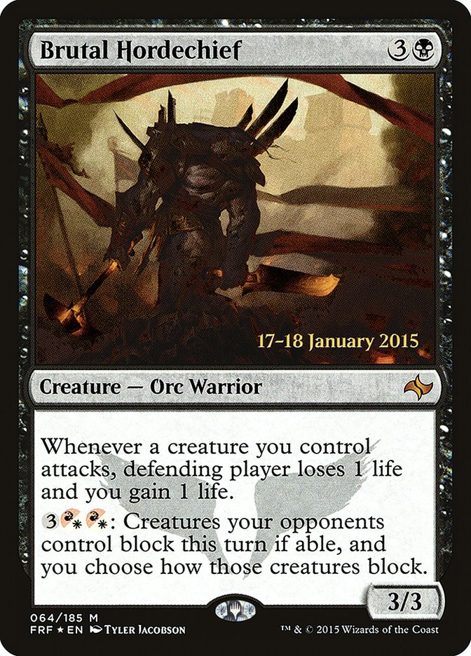 Brutal Hordechief [Fate Reforged Prerelease Promos] MTG Single Magic: The Gathering | Red Claw Gaming