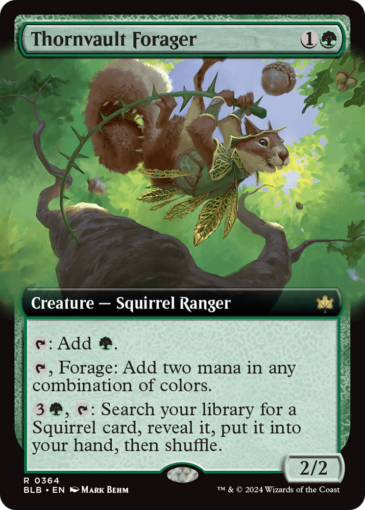 Thornvault Forager (Extended Art) [Bloomburrow] MTG Single Magic: The Gathering | Red Claw Gaming