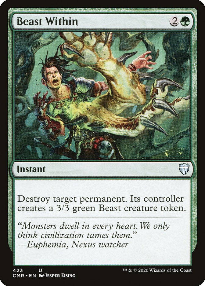 Beast Within [Commander Legends] MTG Single Magic: The Gathering | Red Claw Gaming
