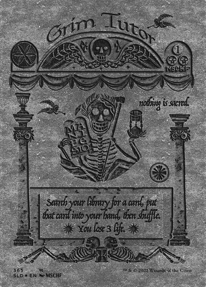 Grim Tutor (Borderless) (Foil Etched) [Secret Lair Drop Series] MTG Single Magic: The Gathering | Red Claw Gaming