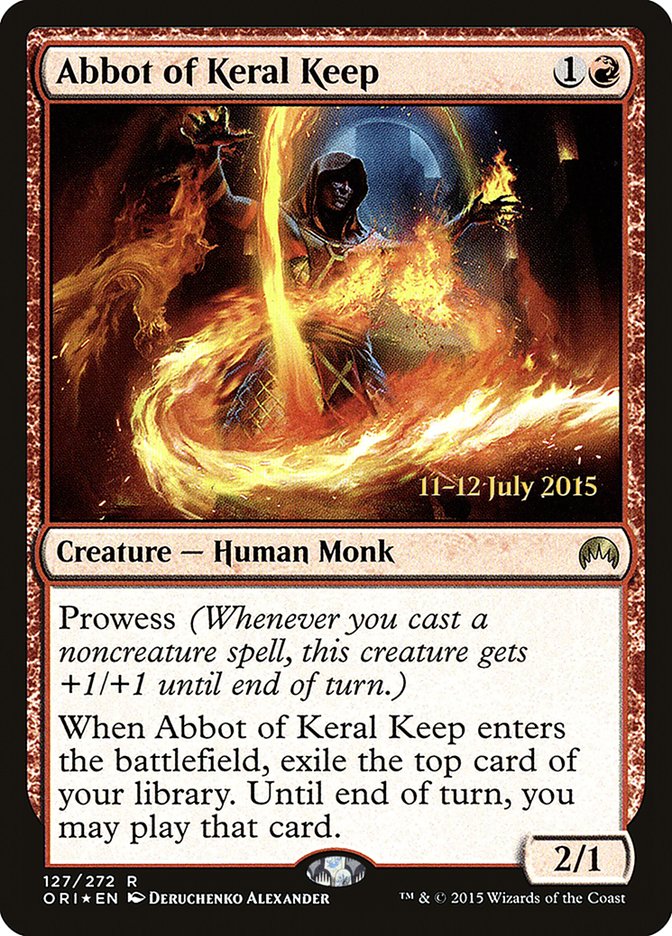 Abbot of Keral Keep [Magic Origins Prerelease Promos] MTG Single Magic: The Gathering | Red Claw Gaming