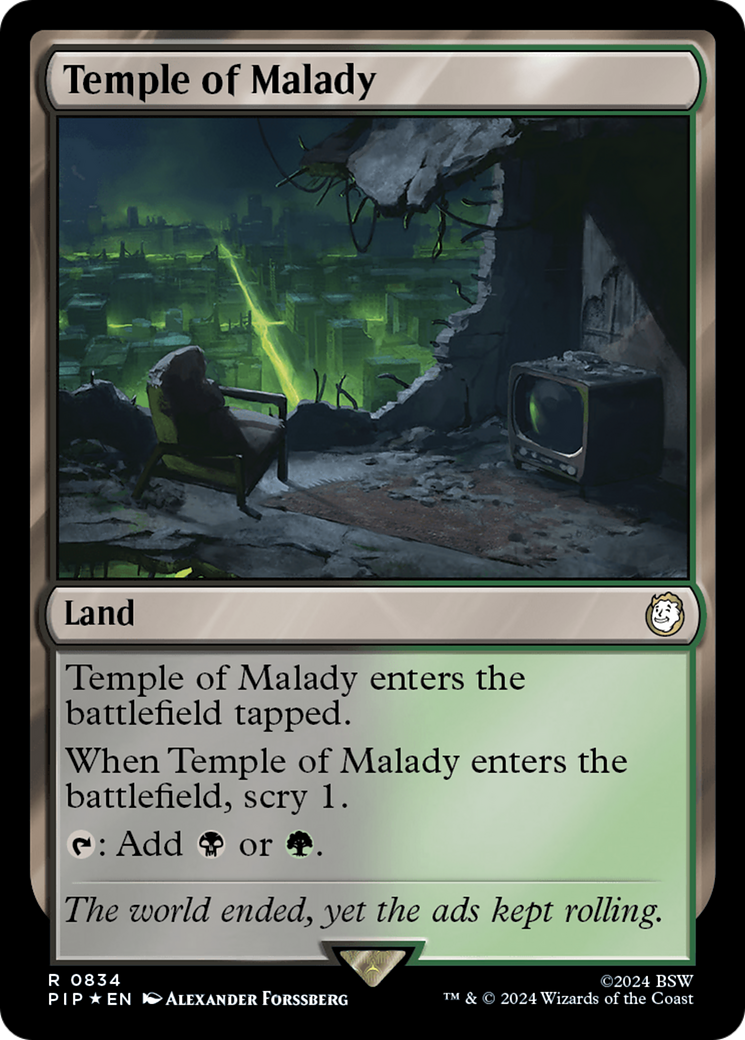 Temple of Malady (Surge Foil) [Fallout] MTG Single Magic: The Gathering    | Red Claw Gaming