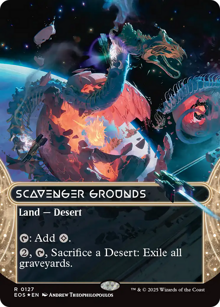 Scavenger Grounds (0127) (Borderless) (Galaxy Foil) [Edge of Eternities: Stellar Sights] MTG Single Magic: The Gathering | Red Claw Gaming