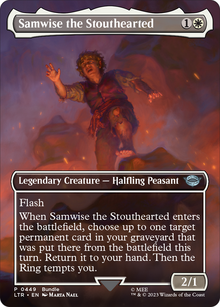 Samwise the Stouthearted (Borderless Alternate Art) [The Lord of the Rings: Tales of Middle-Earth] MTG Single Magic: The Gathering | Red Claw Gaming